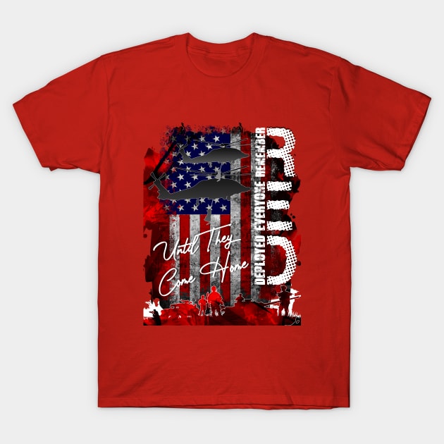 RED Friday Remember Everyone Deployed US Flag Army Vintage T-Shirt by aeroloversclothing
